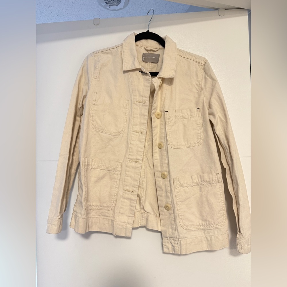 Everlane Cream Utility Jacket | Organic Cotton | Size Small